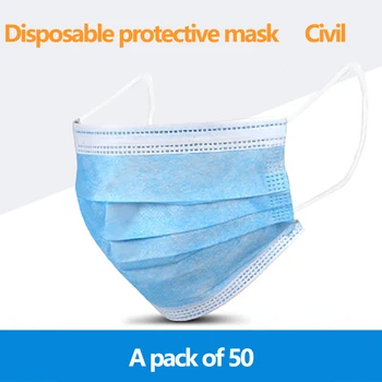 50 Packs Of Disposable Civilian Use Masks 3 Layers Of Ordinary Protective Masks Safe And Breathable Mask Mascherine Antivirus
50 Packs Of Disposable Civilian Use Masks 3 Layers Of Ordinary Protective Masks Safe And Breathable Mask Mascherine Antivirus
