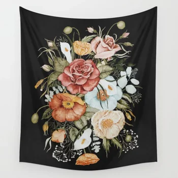 Roses And Poppies Bouquet On Charcoal Black Tapestry Wall Hanging Wall Decor Tapestries Bedspread Coverlet Curtain Sheet Window
Roses And Poppies Bouquet On Charcoal Black Tapestry Wall Hanging Wall Decor Tapestries Bedspread Coverlet Curtain Sheet Window