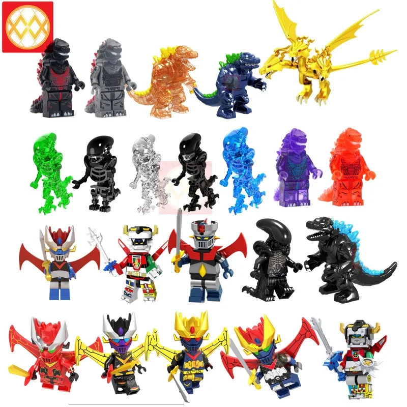 Mazinger Z Giant Monster King Ghidrah Alien vs Predator Voltron Armor Robots Movie Model Building Blocks Kid Toy Gift GXL043-050
Mazinger Z Giant Monster King Ghidrah Alien vs Predator Voltron Armor Robots Movie Model Building Blocks Kid Toy Gift GXL043-050