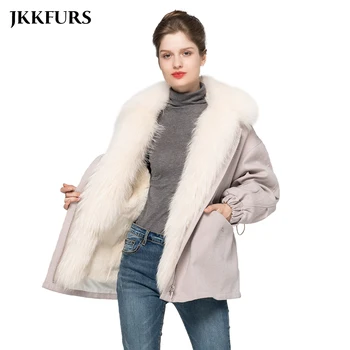 Women's Real Fox Fur Parka With Rex Rabbit Fur Lining Lady's Thick Warm Fur Jacket Genuine Fur Outerwear S7624 
Women's Real Fox Fur Parka With Rex Rabbit Fur Lining Lady's Thick Warm Fur Jacket Genuine Fur Outerwear S7624