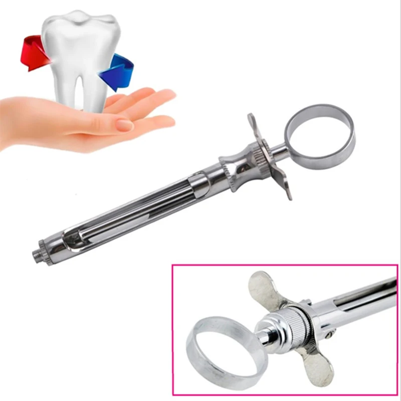 3 pcs Popular Dental Aspirating Syringe Stainless Oral Syringe Dentist Surgical Instruments 1.8ML 
3 pcs Popular Dental Aspirating Syringe Stainless Oral Syringe Dentist Surgical Instruments 1.8ML