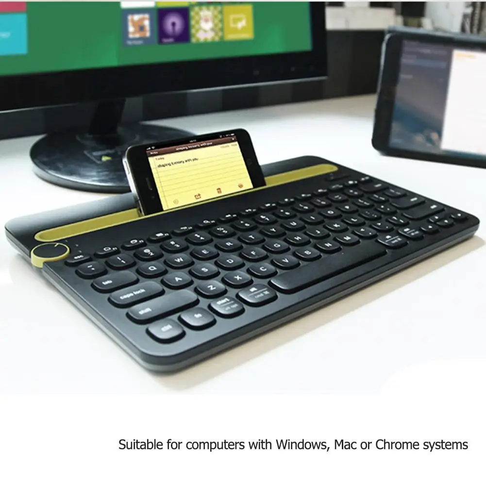 Logitech K480 Wireless Bluetooth Multi-Device Keyboard with Phone Holder Slot for Windows MacOS iOS Android Smart Phone Tablet
Logitech K480 Wireless Bluetooth Multi-Device Keyboard with Phone Holder Slot for Windows MacOS iOS Android Smart Phone Tablet