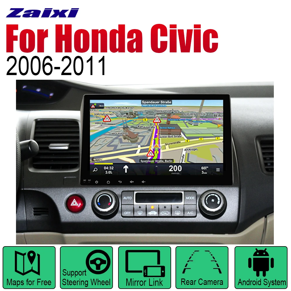 Automobile Multimedia Player For Honda Civic 2006~2011 GPS Navigation Car Android System Screen Radio Stereo display
Automobile Multimedia Player For Honda Civic 2006~2011 GPS Navigation Car Android System Screen Radio Stereo display