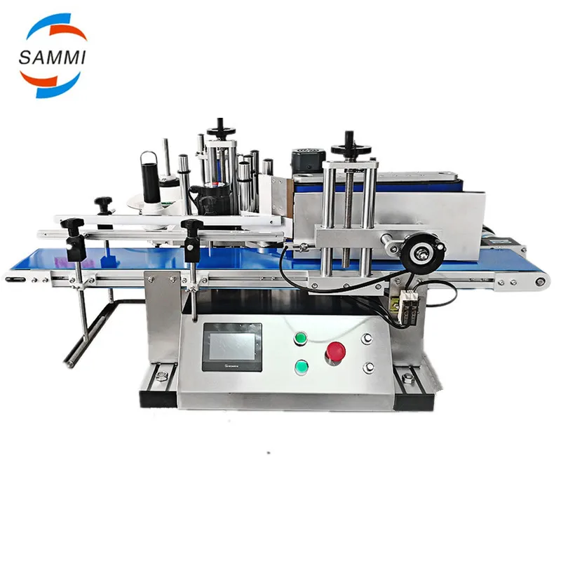 

2024 New Automatic Water Plastic Bottle Label Sticker Tabletop Round Bottle Labeling Machine