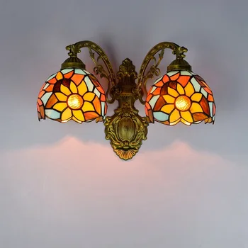 European-Style Retro Creative Corridor Double-Headed Wall Lamp American-Style Creative Colored Glass Living Room
European-Style Retro Creative Corridor Double-Headed Wall Lamp American-Style Creative Colored Glass Living Room