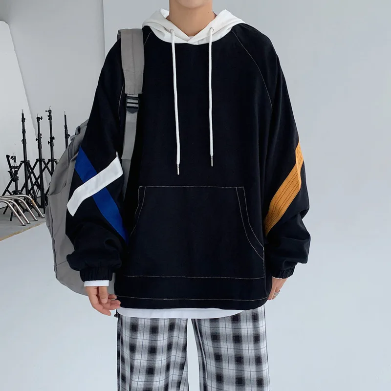 Men's sweatshirt 2020 autumn and winter new loose high street pullover stitching hooded top young people fashion trend clothing
Men's sweatshirt 2020 autumn and winter new loose high street pullover stitching hooded top young people fashion trend clothing