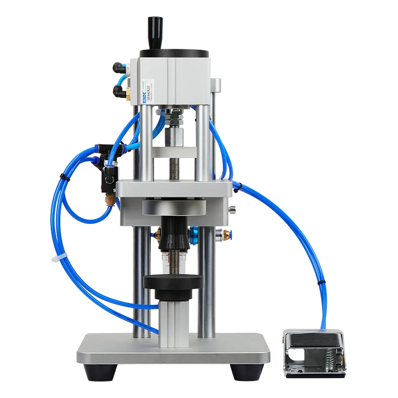 Pure pneumatic perfume bottle sealing machine, essential oil bottle sealing machine, sealing diameter: 13/15/17/20MM
Pure pneumatic perfume bottle sealing machine, essential oil bottle sealing machine, sealing diameter: 13/15/17/20MM