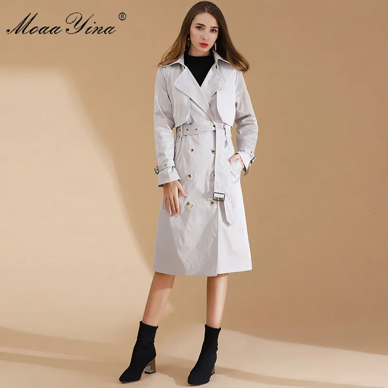 MoaaYina Fashion Designer Windbreaker Overcoat Autumn winter Women Long sleeve Double-breasted Lace-Up Overcoat
MoaaYina Fashion Designer Windbreaker Overcoat Autumn winter Women Long sleeve Double-breasted Lace-Up Overcoat