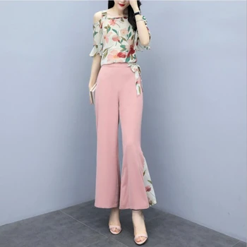 Summer Clothes For Women 2020 Set Wide Leg Pants Two Piece Sets Korean Style Elegant Casual Costume Ladies Outfits Loose Fashion
Summer Clothes For Women 2020 Set Wide Leg Pants Two Piece Sets Korean Style Elegant Casual Costume Ladies Outfits Loose Fashion