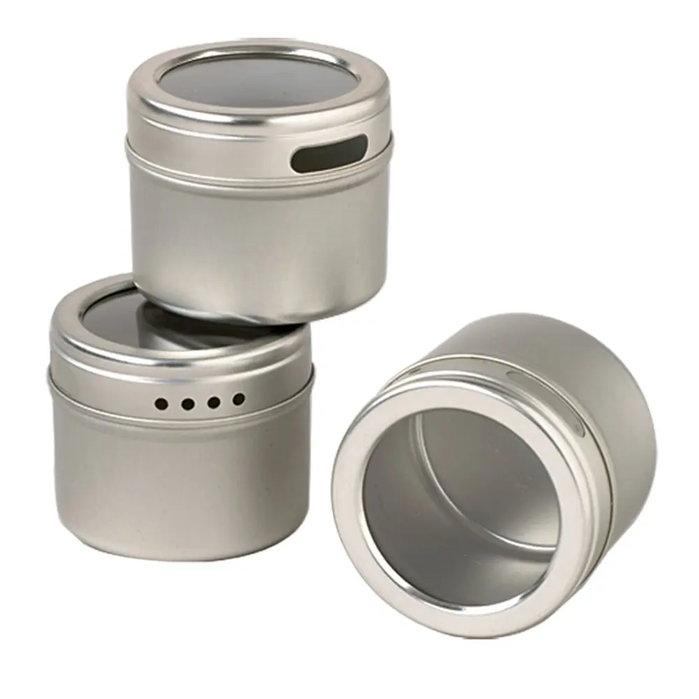 1PC Stainless Steel Magnetic Spice Tins Jar Storage Tin Clear Top Lid with Sift or Pour for Seasoning Pepper Spice Container
1PC Stainless Steel Magnetic Spice Tins Jar Storage Tin Clear Top Lid with Sift or Pour for Seasoning Pepper Spice Container