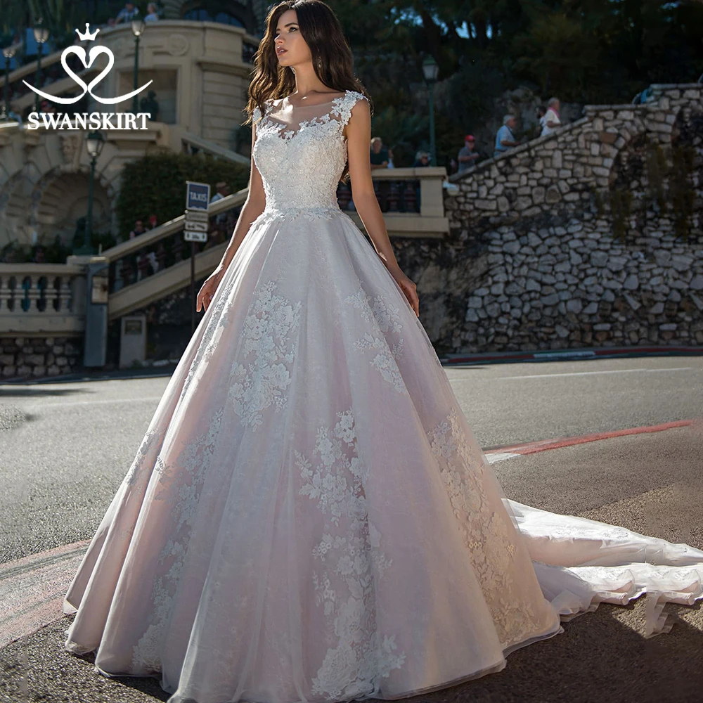 Fashion Beaded Flower Wedding Dress Swanskirt AW09 Sweetheart Appliques A-Line Illusion Princess Bridal Gown Vestido de novia
Fashion Beaded Flower Wedding Dress Swanskirt AW09 Sweetheart Appliques A-Line Illusion Princess Bridal Gown Vestido de novia