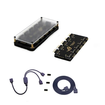 5V 3pin 12V 4pin RGB 10 Ports Hub Splitter w/ PMMA Case, ASUS AURA SYNC RGB Adapter for GIGABYTE MSI ASRock RGB LED Strip Fans
5V 3pin 12V 4pin RGB 10 Ports Hub Splitter w/ PMMA Case, ASUS AURA SYNC RGB Adapter for GIGABYTE MSI ASRock RGB LED Strip Fans