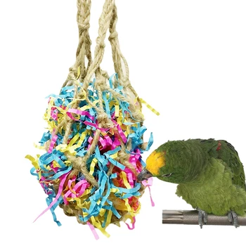 Pet Bird Toy Cotton Rope Mesh Bag Including Colorful Wire-drawn Parrot Bite-resistant Hanging Toy Mixed Color Mesh Bite Bag Toy
Pet Bird Toy Cotton Rope Mesh Bag Including Colorful Wire-drawn Parrot Bite-resistant Hanging Toy Mixed Color Mesh Bite Bag Toy
