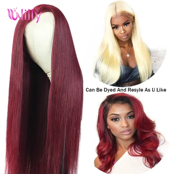 ULilly 13x4 Lace Front Wigs Burgundy Brazilian Human Hair Wigs For Women 150% Density Straight Transparent Lace Wig Glueless 
ULilly 13x4 Lace Front Wigs Burgundy Brazilian Human Hair Wigs For Women 150% Density Straight Transparent Lace Wig Glueless