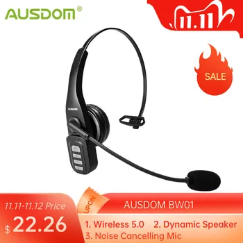AUSDOM BW01 Wireless Bluetooth 5.0 Telephone Headset With Noise Cancelling Mic 22H Talking Time For Call Center PC Phone
AUSDOM BW01 Wireless Bluetooth 5.0 Telephone Headset With Noise Cancelling Mic 22H Talking Time For Call Center PC Phone