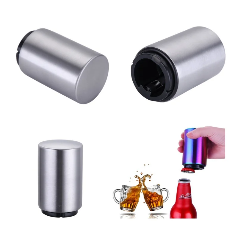 Kitchen Bottle Opener Stainless Steel Automatic Beer Bottle Cap Opener With Magnetic Cap Catcher Multi-color Pro
Kitchen Bottle Opener Stainless Steel Automatic Beer Bottle Cap Opener With Magnetic Cap Catcher Multi-color Pro