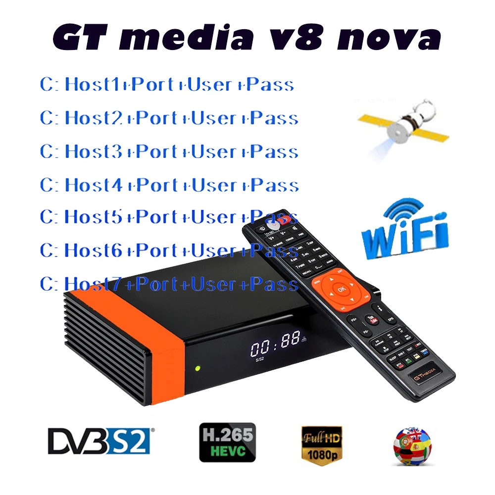 GTmedia V8 NOVA DVB S2 Satellite TV Receiver Receptor Decoder Support H.265 built in wifi+ 1 Year CCCAM European Cccam 7 Cline
GTmedia V8 NOVA DVB S2 Satellite TV Receiver Receptor Decoder Support H.265 built in wifi+ 1 Year CCCAM European Cccam 7 Cline