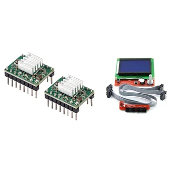 2 Set A4988 Reprap Stepper Motor Driver Module with Heatsink & 1Pcs Lcd 12864 Version Smart Display Controller Module
2 Set A4988 Reprap Stepper Motor Driver Module with Heatsink & 1Pcs Lcd 12864 Version Smart Display Controller Module