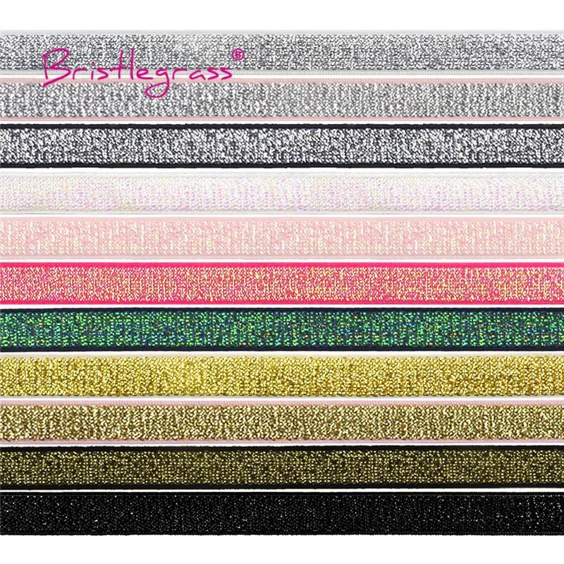 BRISTLEGRASS Wholesale 50 Yard 3/8" 10mm Metallic Glitter Elastic Spandex Band Headband Shoulder Bra Strap Lingerie Dress Sewing
BRISTLEGRASS Wholesale 50 Yard 3/8" 10mm Metallic Glitter Elastic Spandex Band Headband Shoulder Bra Strap Lingerie Dress Sewing