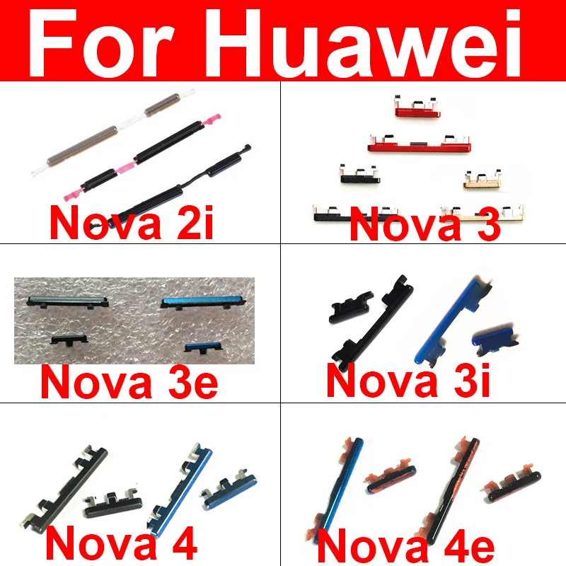 

Side Power Volume Switch Buttons For Huawei Nova Lite Nova 2i 3i 3e 4e 3 4 Power On Off Volume Up Down Control Sidekeys Parts