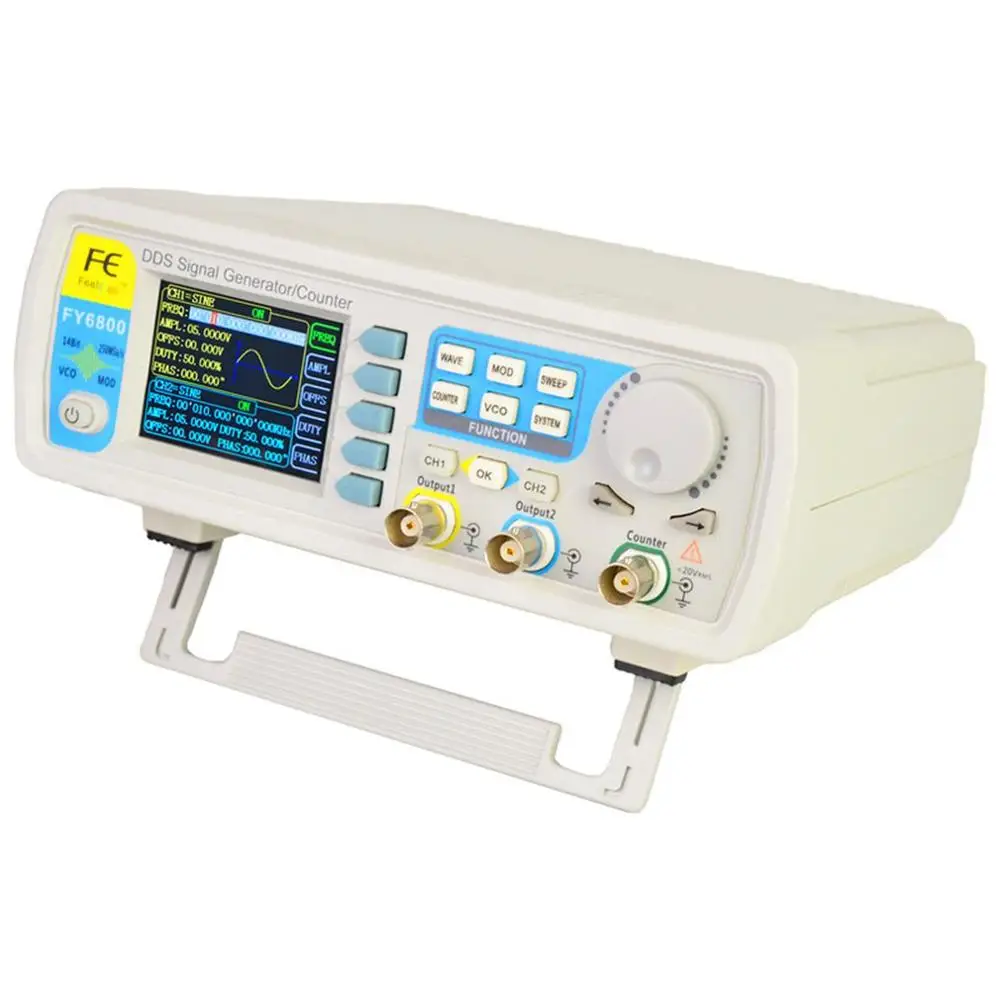 FellTech FY6800-40M 40MHZ 2-Channel DDS Arbitrary Signal Generator 250MSa/s 8192*14bits 100MHz Waveform Frequency Meter VCO US
FellTech FY6800-40M 40MHZ 2-Channel DDS Arbitrary Signal Generator 250MSa/s 8192*14bits 100MHz Waveform Frequency Meter VCO US