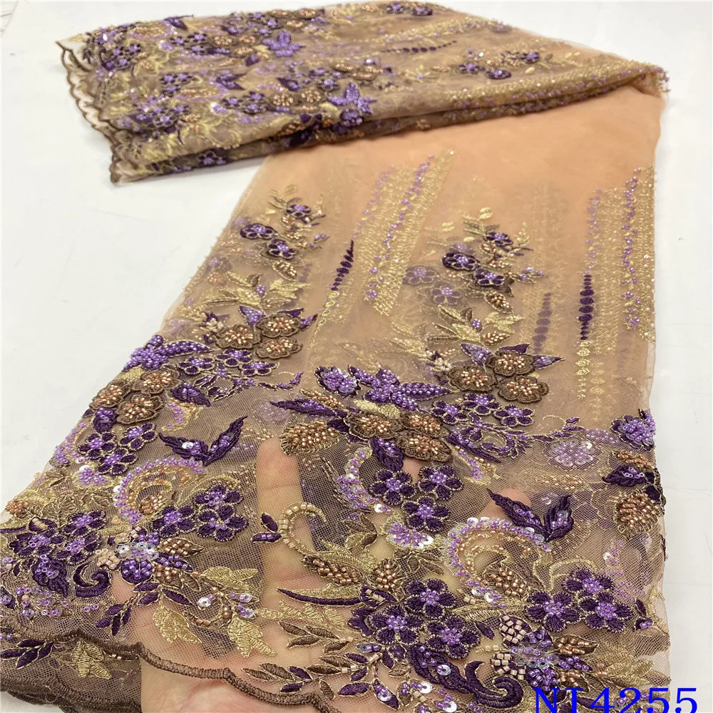 NI.AI French Lace Fabric 2020 Latest High Quality Nigerian Lace Fabric For Women Dress African Tulle Lace With Beads NI4255
NI.AI French Lace Fabric 2020 Latest High Quality Nigerian Lace Fabric For Women Dress African Tulle Lace With Beads NI4255