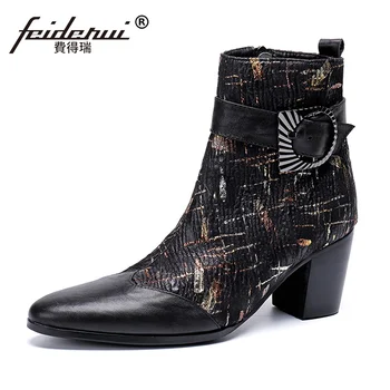 Plus Size Handsome High Heels Pointed Toe Handmade Man Riding Shoes Genuine Leather Wingtip Toe Men's Retro Ankle Boots SL642 
Plus Size Handsome High Heels Pointed Toe Handmade Man Riding Shoes Genuine Leather Wingtip Toe Men's Retro Ankle Boots SL642
