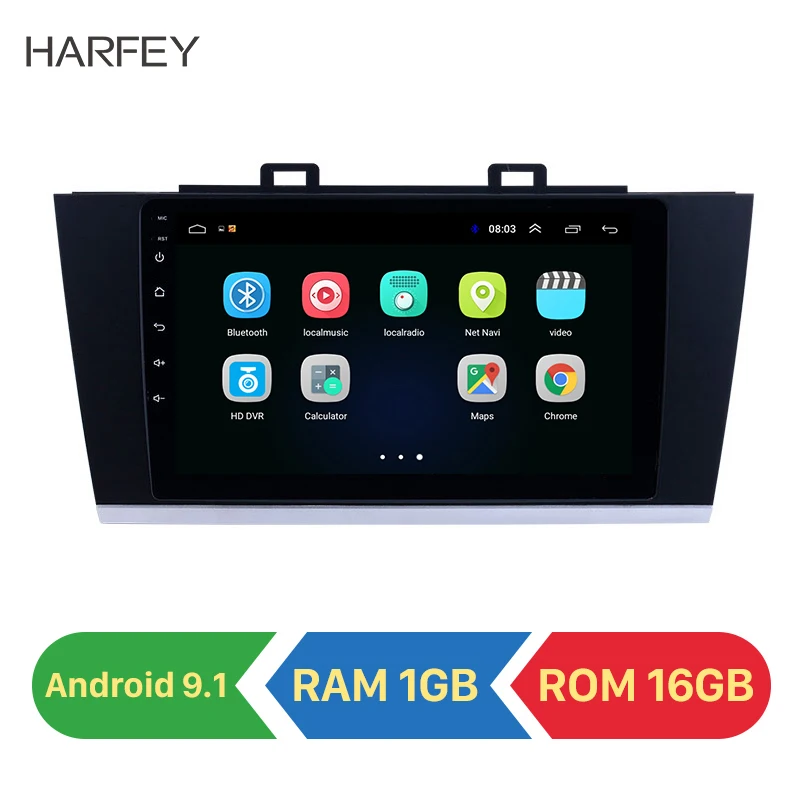 Автомагнитола Harfey 9 дюймов Android 1 GPS для Subaru Legacy 2015 2016 2017 2018 с HD сенсорным экраном