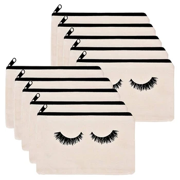 10 Pieces Eyelash Canvas Makeup Bags- Cosmetic Bags Travel Pouches Toiletry Bag Cases with Zipper for Women and Girls
10 Pieces Eyelash Canvas Makeup Bags- Cosmetic Bags Travel Pouches Toiletry Bag Cases with Zipper for Women and Girls