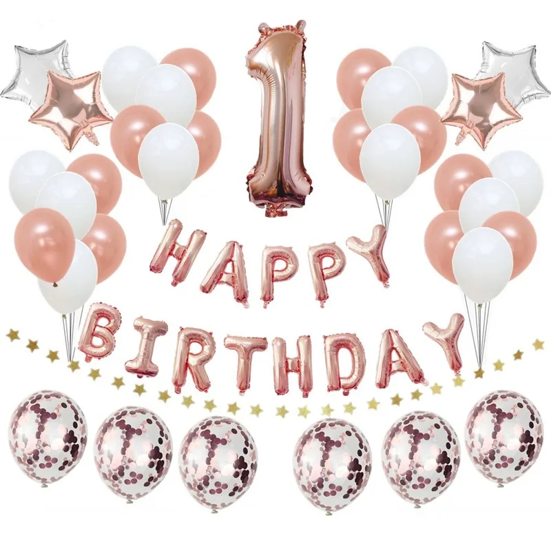 49Pcs Birthday Balloons Rose Gold Digital Balloons Combination Latex Baby Shower Girl Ballons Decoration Birthday Party Supplies
49Pcs Birthday Balloons Rose Gold Digital Balloons Combination Latex Baby Shower Girl Ballons Decoration Birthday Party Supplies