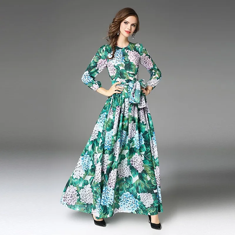 2019 New Runway Hydrangea Floral print Dress Women Green Leaves Flower Print Buttons Long Pleated Chiffon Dresses Vestidos robe
2019 New Runway Hydrangea Floral print Dress Women Green Leaves Flower Print Buttons Long Pleated Chiffon Dresses Vestidos robe