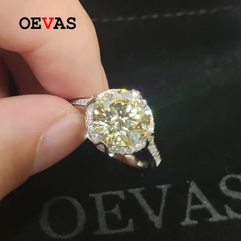 OEVAS 100% 925 Sterling Silver Wedding Rings For Women Sparkling 10mm High Carbon Diamond Wedding Party Bridal Fine Jewelry Gift 
OEVAS 100% 925 Sterling Silver Wedding Rings For Women Sparkling 10mm High Carbon Diamond Wedding Party Bridal Fine Jewelry Gift