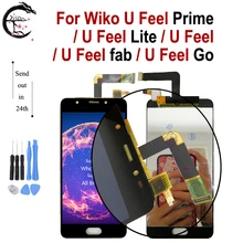 LCD pour Wiko U Feel Lite LCD Ufeel Prime affichage U feel Fab/GO écran LCD capteur tactile numériseur assemblée remplacement testé=