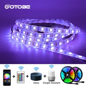 Smart WIFI Control LED Strip RGB 5050 5M/300LED APP Remote Control 12V Waterproof Flexible Strip for Hoom Garden Led Light Strip
Smart WIFI Control LED Strip RGB 5050 5M/300LED APP Remote Control 12V Waterproof Flexible Strip for Hoom Garden Led Light Strip