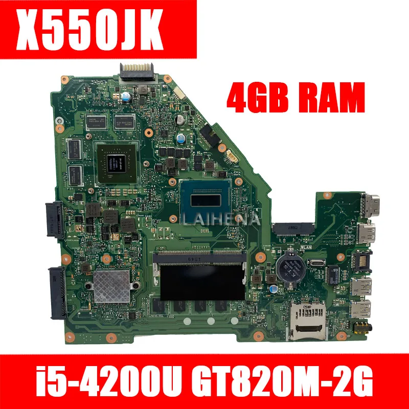 Laptop motherboard X550JK For ASUS X550JK X550JD ZX50J X550J Mainboard REV2.0 With i5-4200 CPU 4GB RAM GT850M 2G 100% Tested
Laptop motherboard X550JK For ASUS X550JK X550JD ZX50J X550J Mainboard REV2.0 With i5-4200 CPU 4GB RAM GT850M 2G 100% Tested