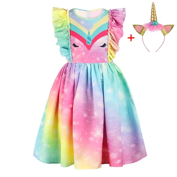 Unicorn Party Dress For Girls 2020 Summer Rainbow Print Princess Dress Kids Girl Birthday Dress Teen Children Clothing 8 10 Year
Unicorn Party Dress For Girls 2020 Summer Rainbow Print Princess Dress Kids Girl Birthday Dress Teen Children Clothing 8 10 Year