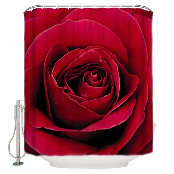 Rose Flower Plant Bathroom Curtain Polyester Fabric With 12 Hooks Waterproof Shower Curtain
Rose Flower Plant Bathroom Curtain Polyester Fabric With 12 Hooks Waterproof Shower Curtain