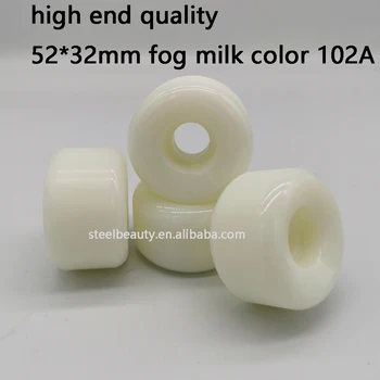 High end quality fog milk color conical surface skateboard wheels 52mm skate wheel 102A 85% rebound 52*32mm 
High end quality fog milk color conical surface skateboard wheels 52mm skate wheel 102A 85% rebound 52*32mm