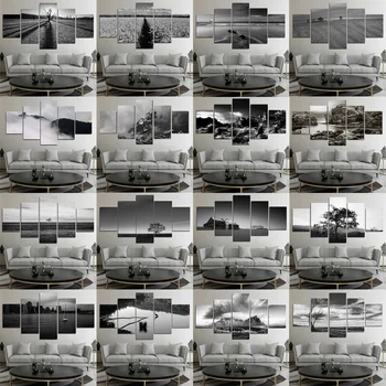 Black and White Minimalist 5Pcs Puzzle Decoration Painting Living Room Restaurant Hotel Room Background Wall HD Print And Poster
Black and White Minimalist 5Pcs Puzzle Decoration Painting Living Room Restaurant Hotel Room Background Wall HD Print And Poster