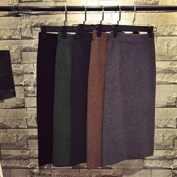 New Elegant H-Line 2020 Autumn and Winter Bottom Split Solid Woolen Skirt Mid-length Thick Knitted Bottoming Hip Skirt 12023
New Elegant H-Line 2020 Autumn and Winter Bottom Split Solid Woolen Skirt Mid-length Thick Knitted Bottoming Hip Skirt 12023