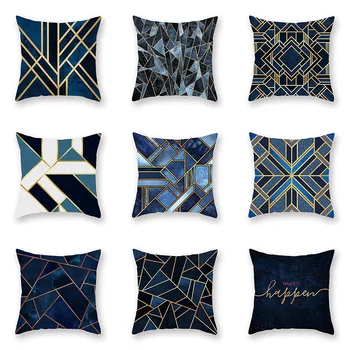 Modern Dark Blue Geometric Pillowcase Christmas Decoration 45*45cm Square Cover Decorative Cushions for Sofa Chair Funda Cojin
Modern Dark Blue Geometric Pillowcase Christmas Decoration 45*45cm Square Cover Decorative Cushions for Sofa Chair Funda Cojin