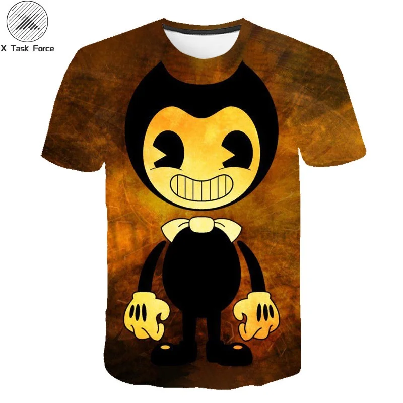 New summer men and women 3DT shirt cute cartoon characters Bandi Bendy short-sleeved print T-shirt children's T-shirt cute carto 
New summer men and women 3DT shirt cute cartoon characters Bandi Bendy short-sleeved print T-shirt children's T-shirt cute carto
