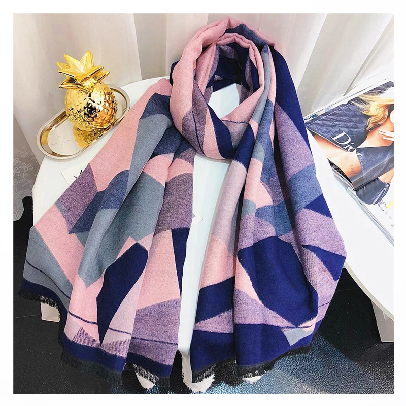 Winter Cashmere Scarf for Women Geometric Print Shawls and Wraps Warm Pashmina Poncho Patchwork Scarfs Neck Scarves For Ladies
Winter Cashmere Scarf for Women Geometric Print Shawls and Wraps Warm Pashmina Poncho Patchwork Scarfs Neck Scarves For Ladies