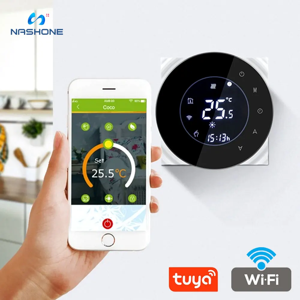 Tuya Smart Wifi Thermostat Temperature Controller for Water/Electric Floor Heating/Water Gas Boiler Works with Alexa Google Home
Tuya Smart Wifi Thermostat Temperature Controller for Water/Electric Floor Heating/Water Gas Boiler Works with Alexa Google Home