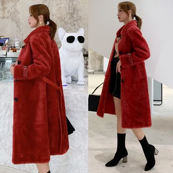 Women 2019 Winter Slim Thick Warm Fur Lambswool Coats Sheep Shearing Fur Jacket Female Fashion Overcoat Casual Teddy Long Coat 
Women 2019 Winter Slim Thick Warm Fur Lambswool Coats Sheep Shearing Fur Jacket Female Fashion Overcoat Casual Teddy Long Coat