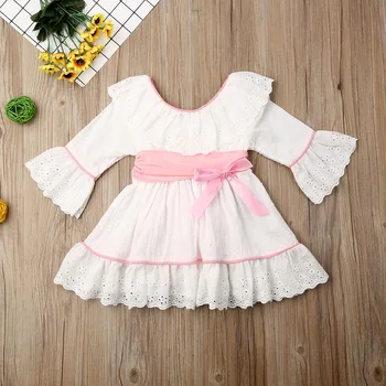 Pudcoco Toddler Baby Girl Clothes Solid Color Lace Flower Tulle Ruffle Bowknot Dress Princess Party Pageant Causal Dress
Pudcoco Toddler Baby Girl Clothes Solid Color Lace Flower Tulle Ruffle Bowknot Dress Princess Party Pageant Causal Dress
