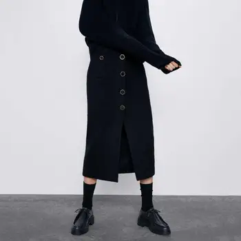 2019 New Autumn Winter Skirt Women Clothes Za Fashion Black Texture Patch Pocket Straight Skirts Long Split Tight Hip Skirt
2019 New Autumn Winter Skirt Women Clothes Za Fashion Black Texture Patch Pocket Straight Skirts Long Split Tight Hip Skirt