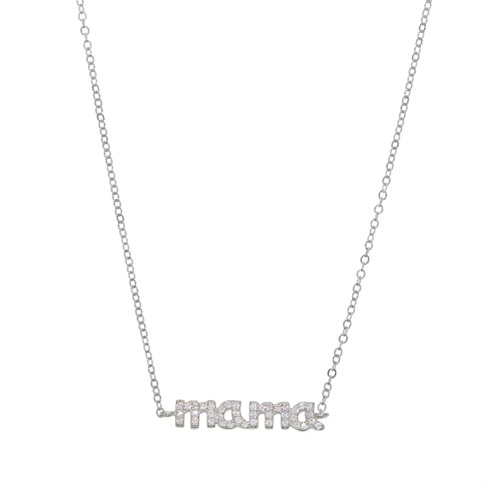 Tiny letter mama charm 925 sterling silver Pendant Necklace Gifts Jewelry Love Family Simple Mama Necklace with Cz Link Chain
Tiny letter mama charm 925 sterling silver Pendant Necklace Gifts Jewelry Love Family Simple Mama Necklace with Cz Link Chain