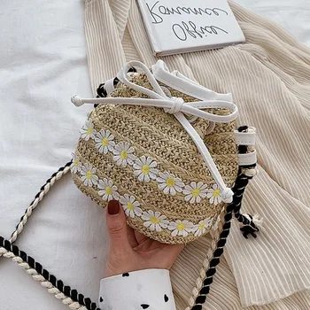 Bohemian Daisy Straw Bags For Women Rattan Women Shoulder Bag Causal Woven Messenger Crossbdoy Bags Beach handbags Totes Bag
Bohemian Daisy Straw Bags For Women Rattan Women Shoulder Bag Causal Woven Messenger Crossbdoy Bags Beach handbags Totes Bag