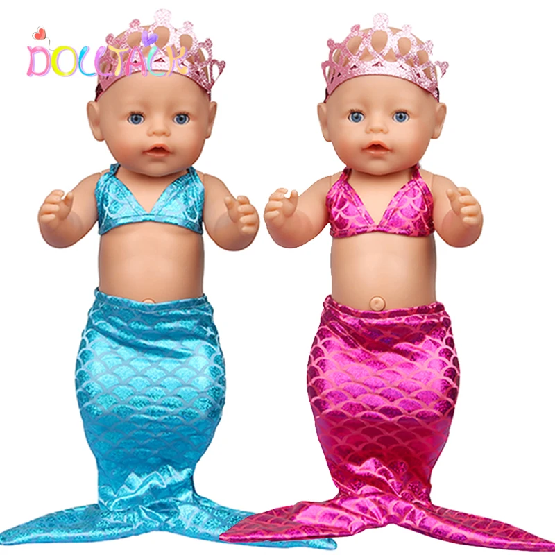 Фото 18inch 43cm New Baby Born Doll Clothes Accessories Make Up Mermaid Suit For Kid Birthday&ampFestival Gift Panties | Игрушки и хобби